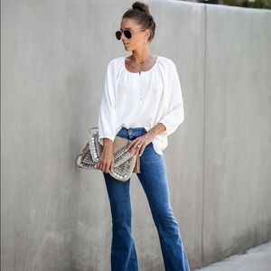 Blake Cotton Blend Crinkled Top